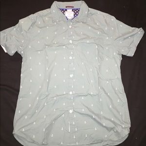 Green Anchor Button-up